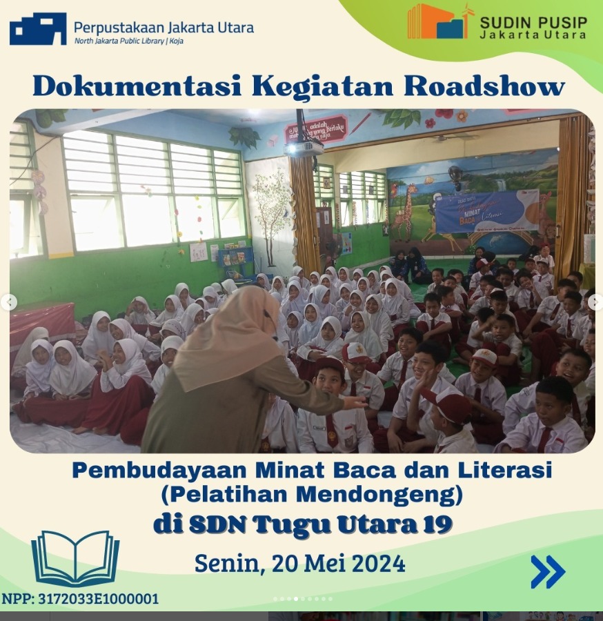 Roadshow Workshop Membaca Bersama Suku Dinas Perpustakaan Dan Kearsipan Kota Administrasi Jakarta Utara